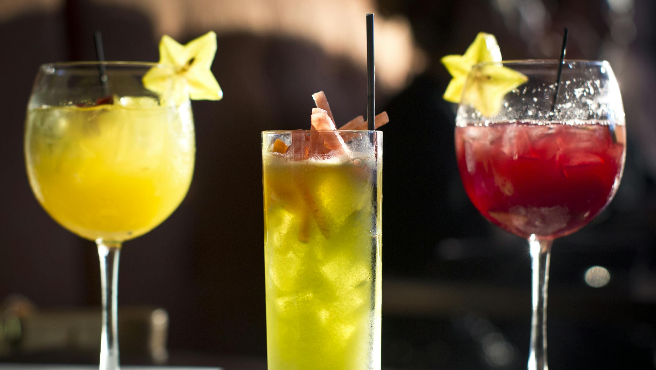 House made sangria and a sweet pea hand-crafted cocktail at Buddha on Eat Street on Tuesday, September 24, 2013, in St. Paul, Minn. ] (RENEE JONES SCHNEIDER • reneejones@startribune.com)