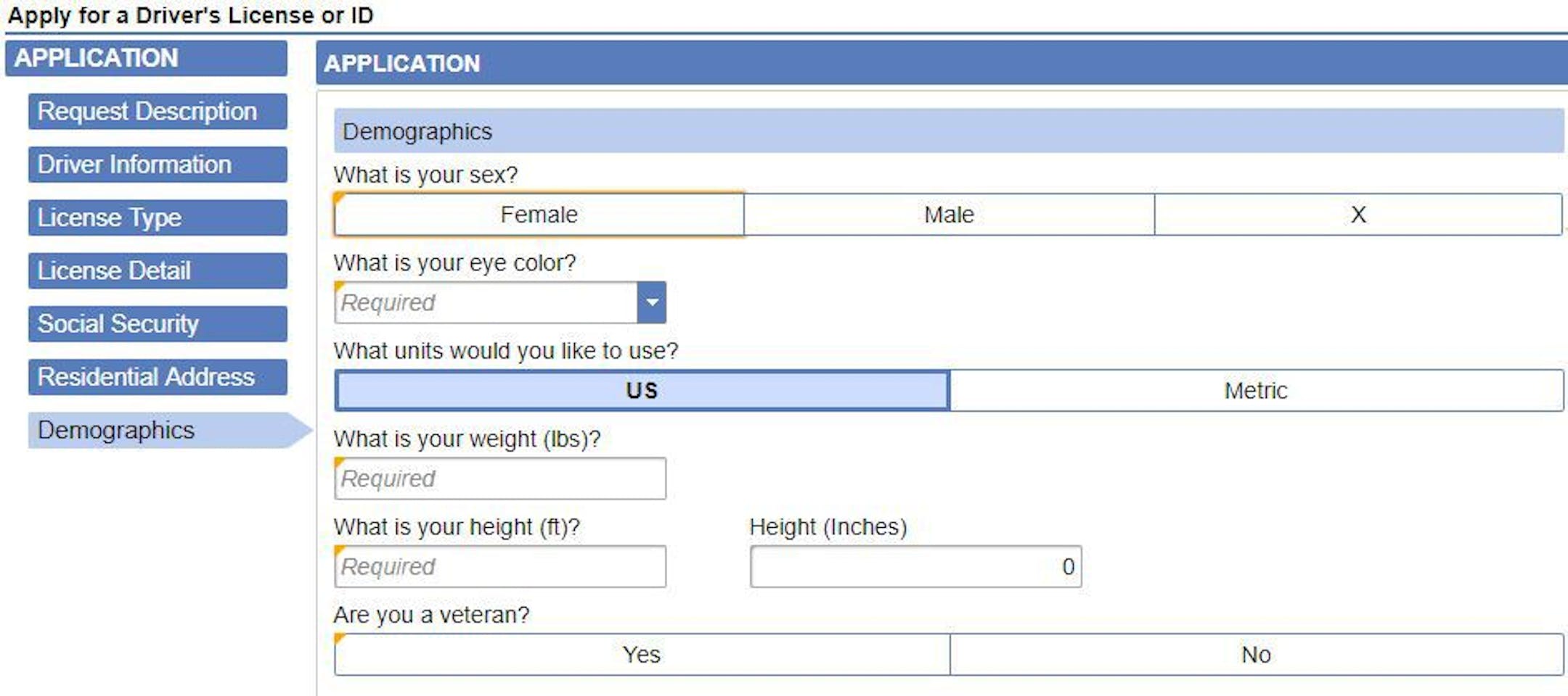 The third option for gender identification on Minnesota driver's licenses is also offered when applying online.