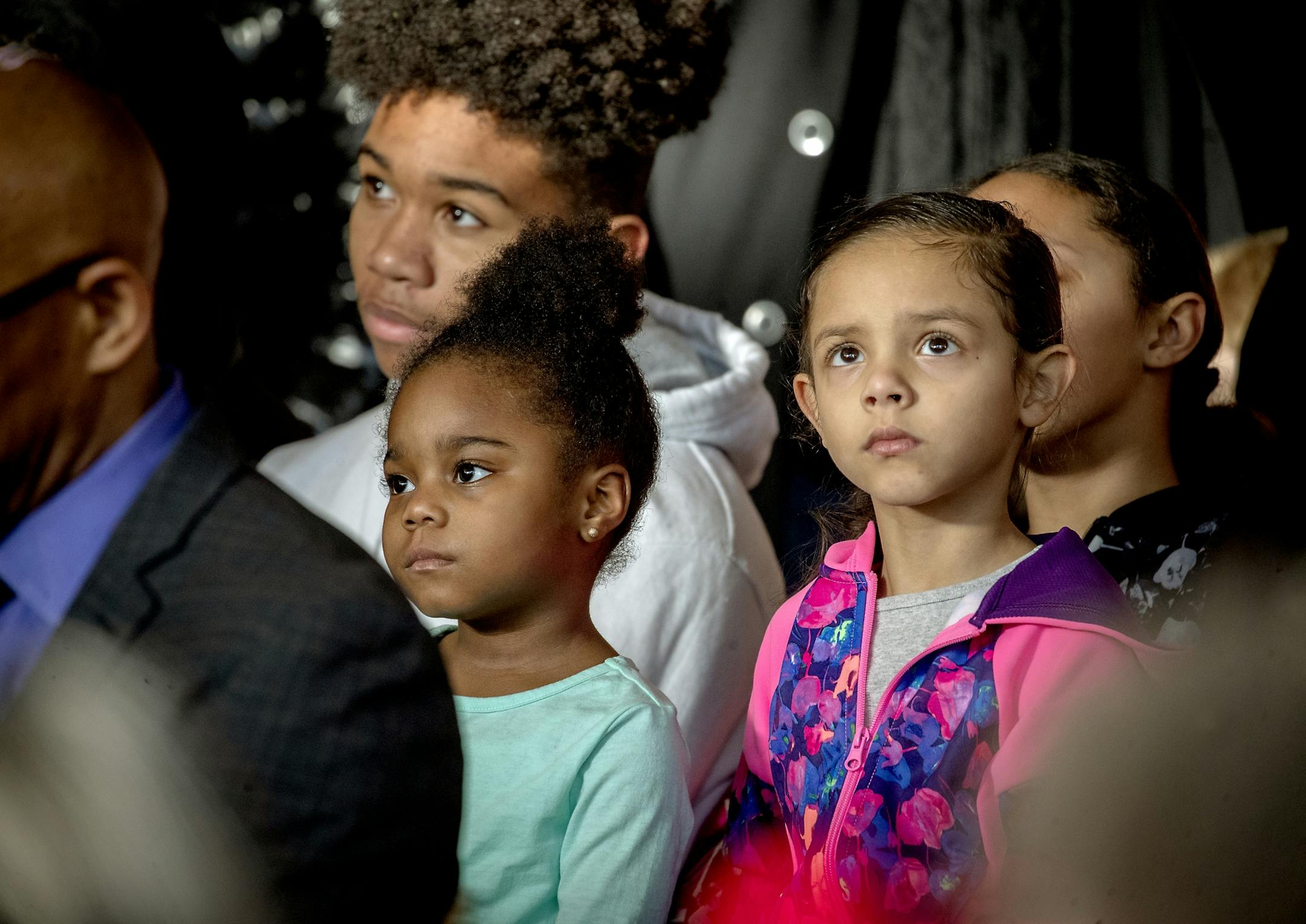 Children listened to presentations during a Martin Luther King Celebration Youth Rally at the Ordway Theatre, Monday, January 21, 2019 in St. Paul, MN. The Governor's Council on the Martin Luther King, Jr. Holiday held a "Women of Color in STEM" celebration that included remarks from Governor Tim Walz and Lt. Governor Peggy Flanagan, St. Paul Mayor Melvin Carter, and 3M CEO Mike Roman. Dr. Mae C. Jemison, the first female African American astronaut to travel to space, was the keynote speaker.