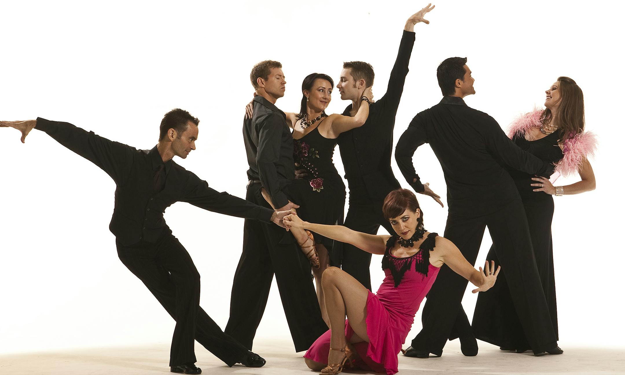Beyond Ballroom Dance Company with dancers Jay Larson, Shane Haggerty, Deanne Michael, Chris Kempainen, Julie Jacobson, Charlie Hardcastle and Christine Hardcastle. credit: Erik Saulitis