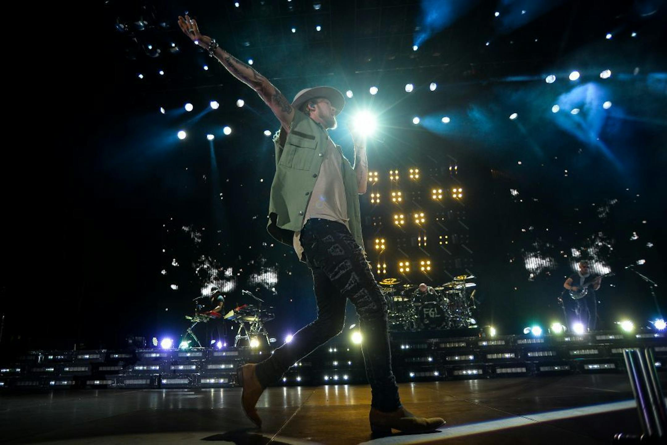 Florida Georgia Line's Brian Kelley performed Saturday night at Target Field.