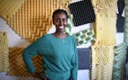 Twin Cities public health advocate Amira Adawe at KALY Radio in Minneapolis, where she hosts the popular show "Beauty-Wellness Talk."