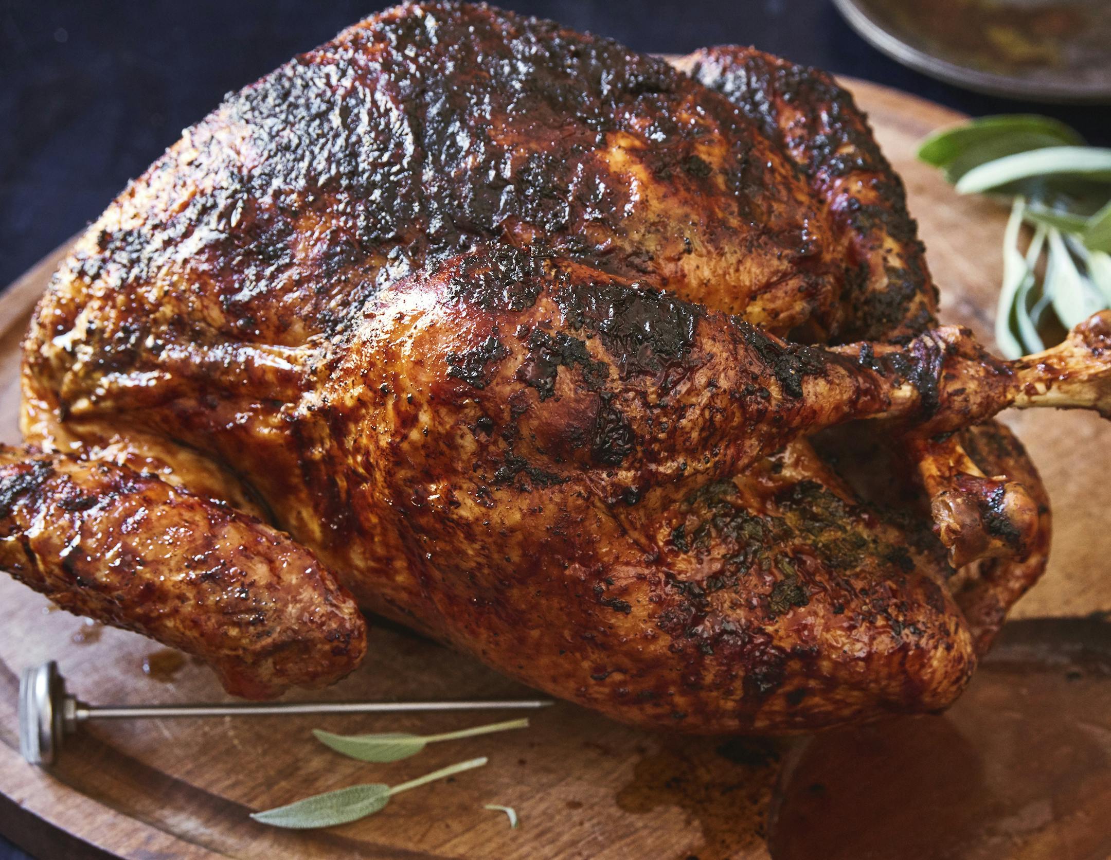 Roast turkey with orange and sage, in New York, Oct. 26, 2017. Nine dishes, eight hours, one oven: A blueprint for cooking an entire Thanksgiving meal over the course of one day in an oven and on the four burners above it.