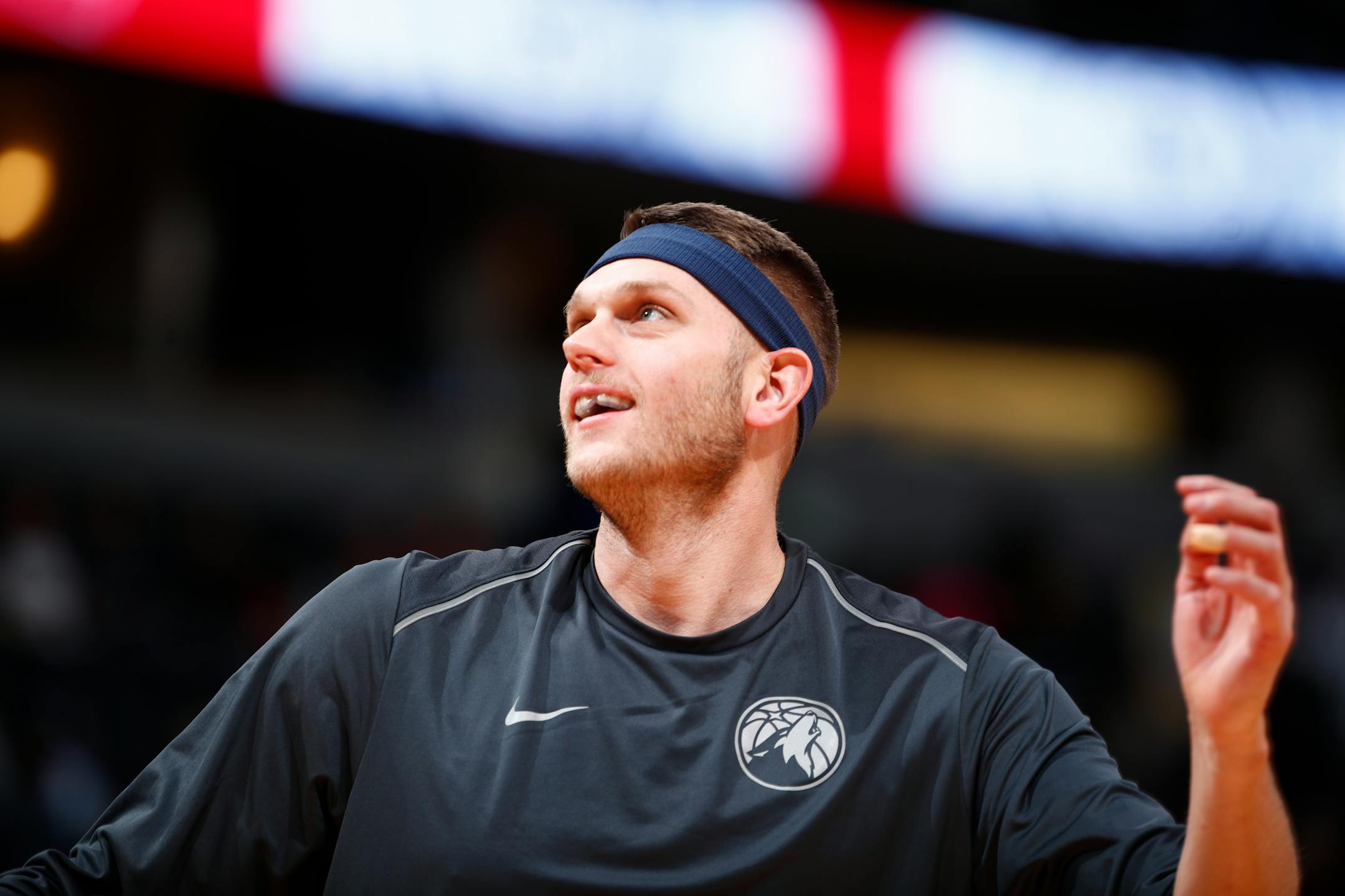 Outside of the rotation for most of the season, Wolves center Cole Aldrich has continued to work hard in practice and maintain a positive attitude off the court. The coaching staff has noticed.