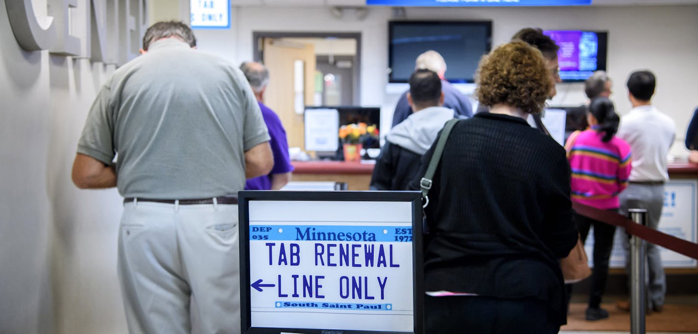 The South St. Paul Quick-Serv License Center in 2017, where problems plagued a rollout of a system upgrade for Minnesota's licensing and vehicle-registration system.