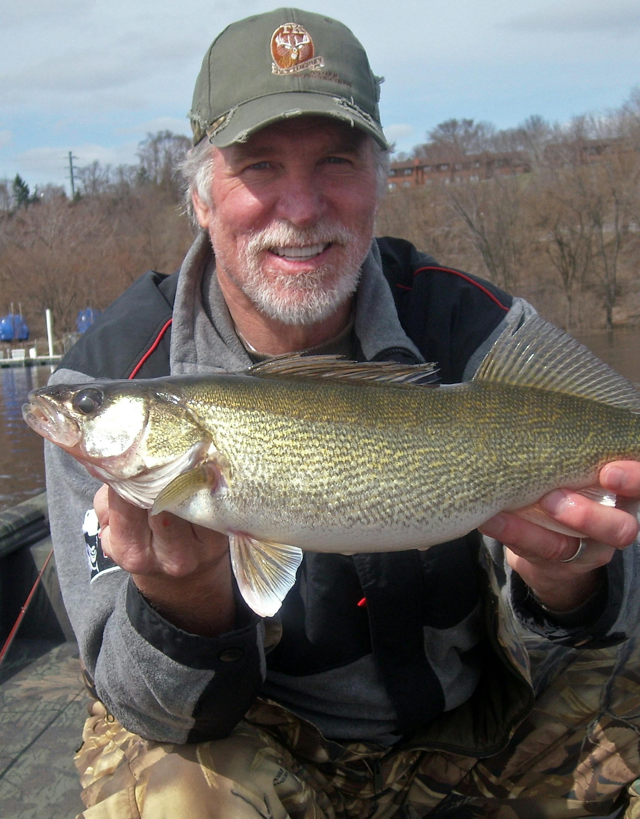 Former Minnesota Twins pitcher Jack Morris with walleye.