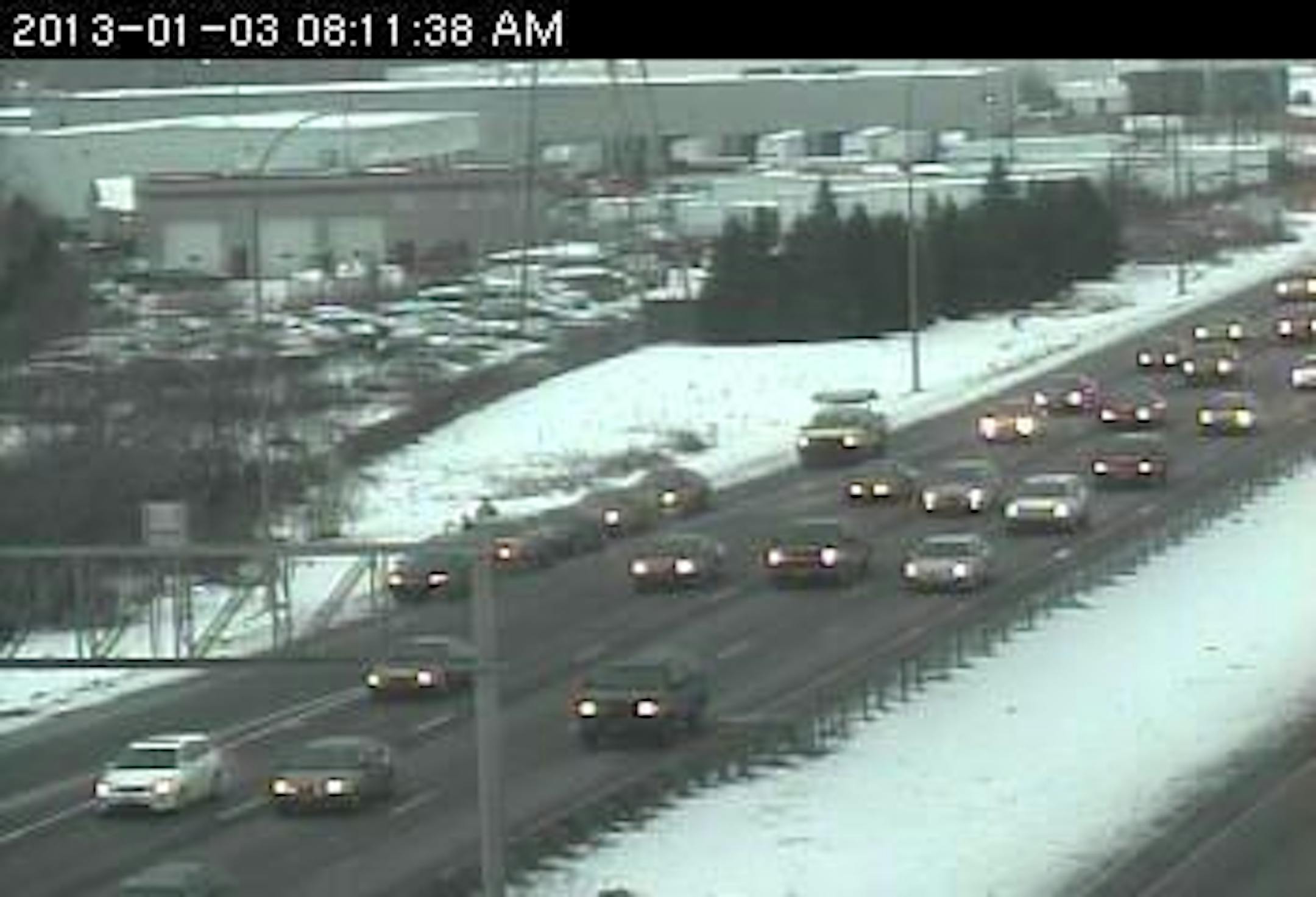 Wreck on southbound 35W at County Road D