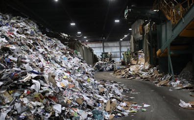 Eureka Recycling, where non-recyclable plastics often end up at the company's sortation center and seen Thursday, Feb. 13, 2020, in Minneapolis, MN.