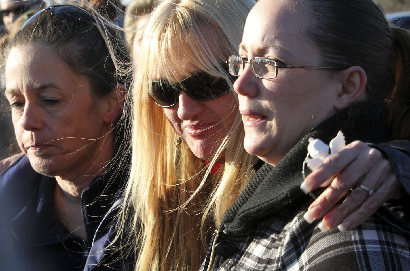 Mari Gilbert, mother of Shannan Gilbert, spoke to reporters after the remains of her daughter were discovered in 2011. With her were Lorraine Ela, left, and Melissa Cann, right, the mother and sister of two other murdered women.