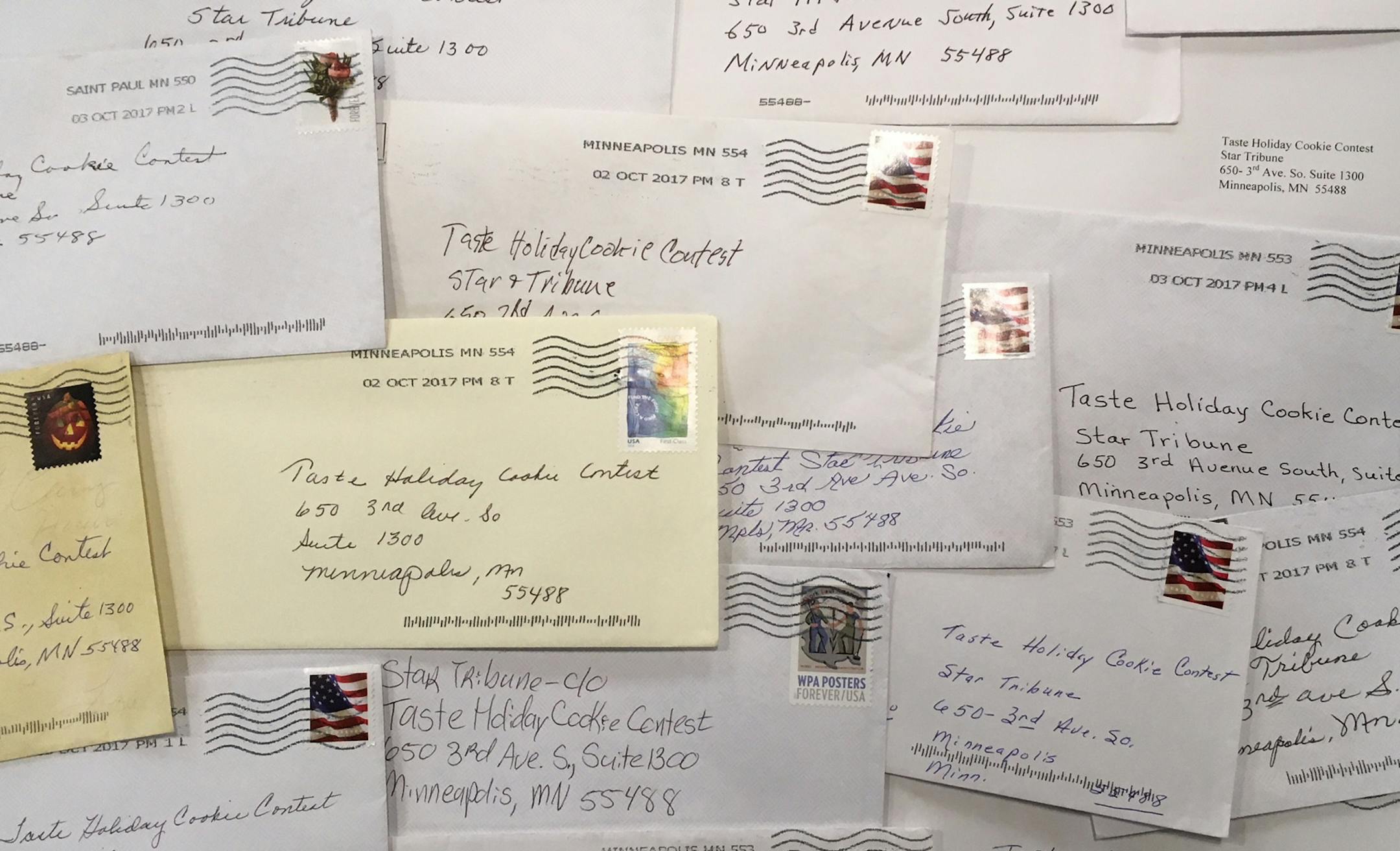 Cookie contest entries