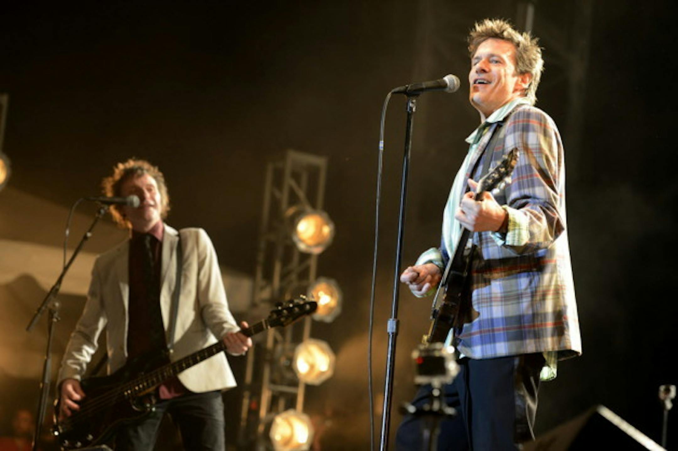 Tommy Stinson, left, with Paul Westerberg in Toronto in August. / Photo by Tony Nelson