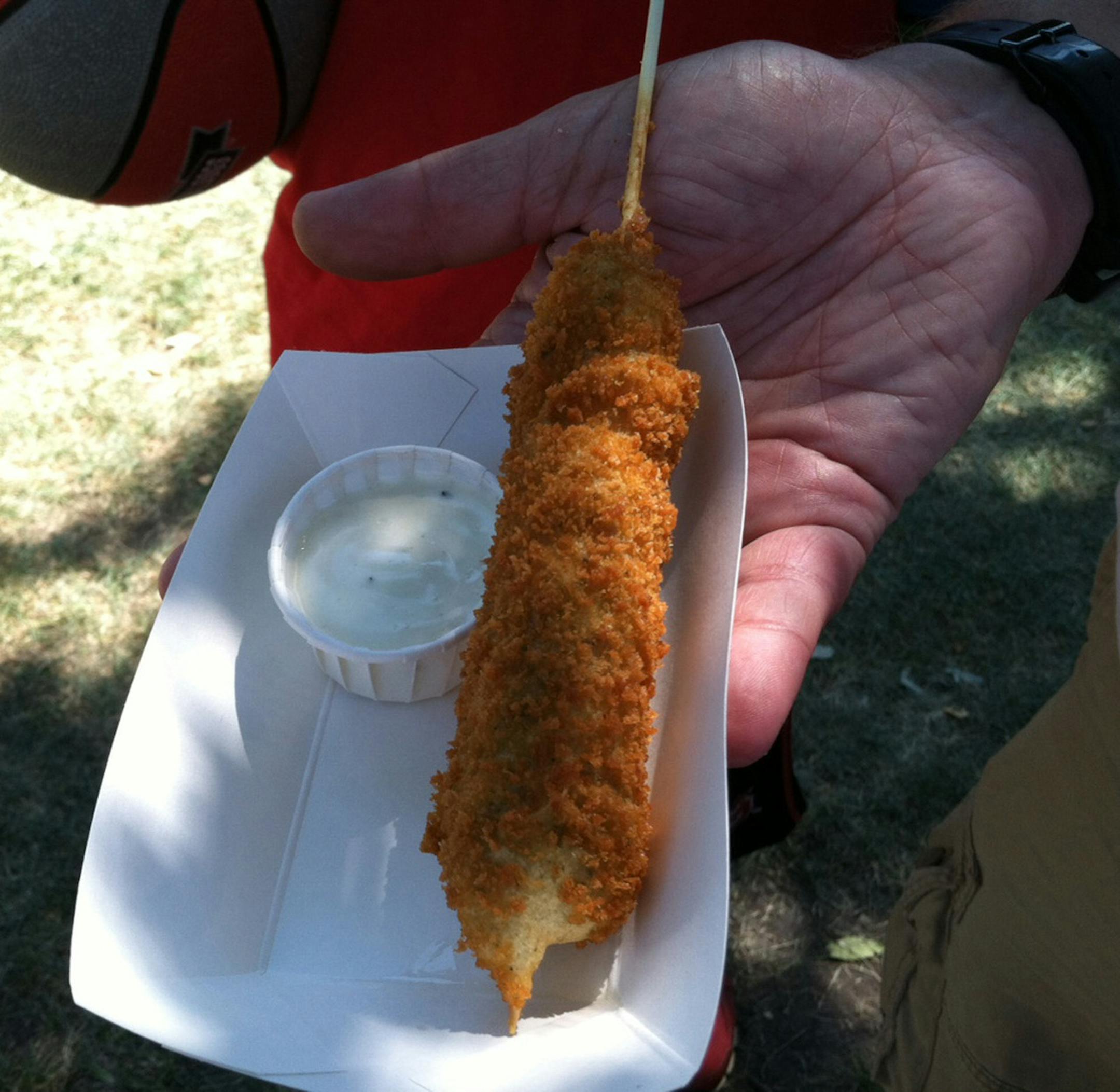 Deep-fried olives. By Rick Nelson