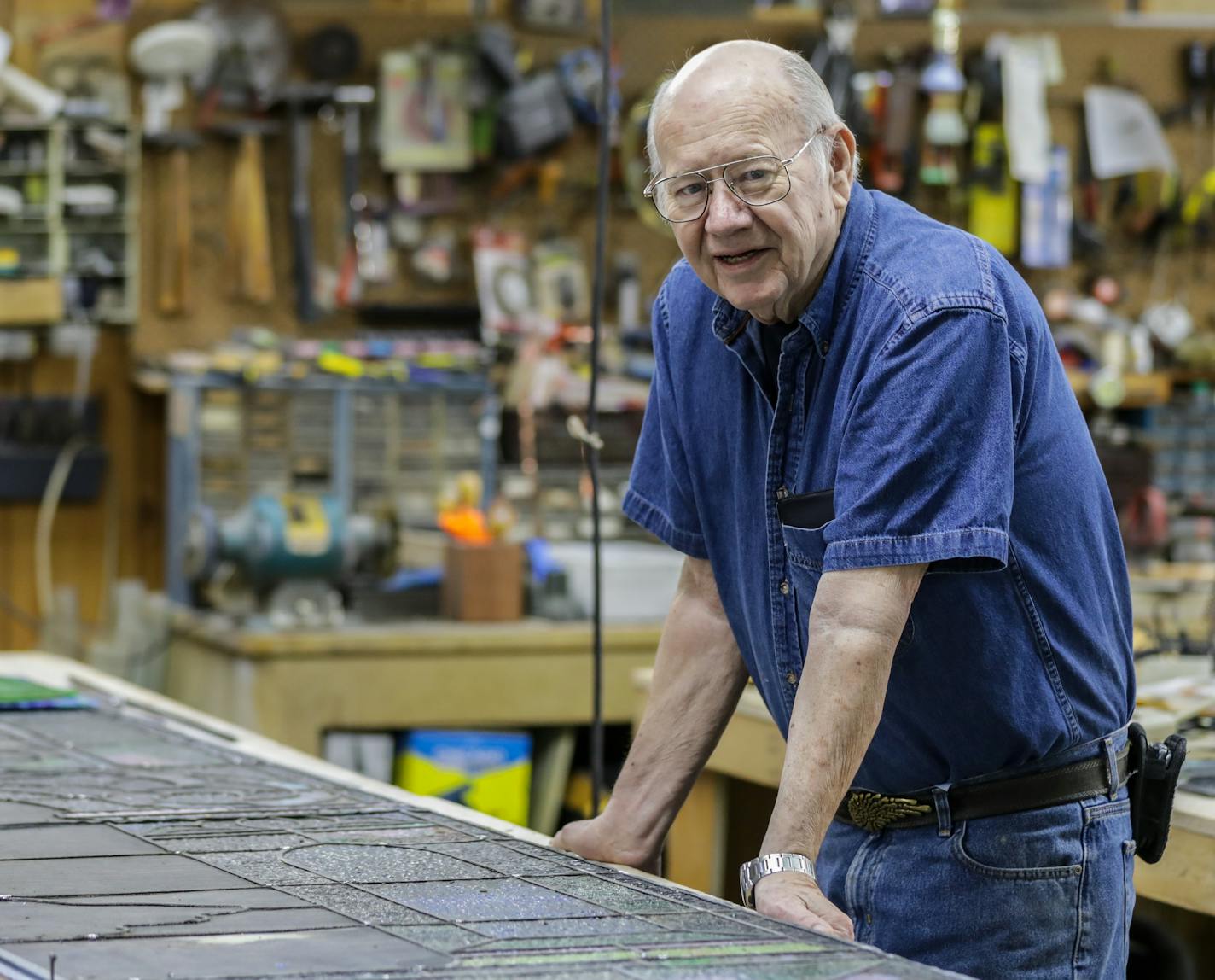 Mike Mason worked for nearly 20 years as plant production superintendent at the Del Monte cannery before "retiring" in 1995 to open Sleepy Eye Stained Glass. He predicts the plant's closure will take a serious toll on the community of just over 3,000 residents. "Apparently the glass business has been more successful than the canning business," Mason quipped.