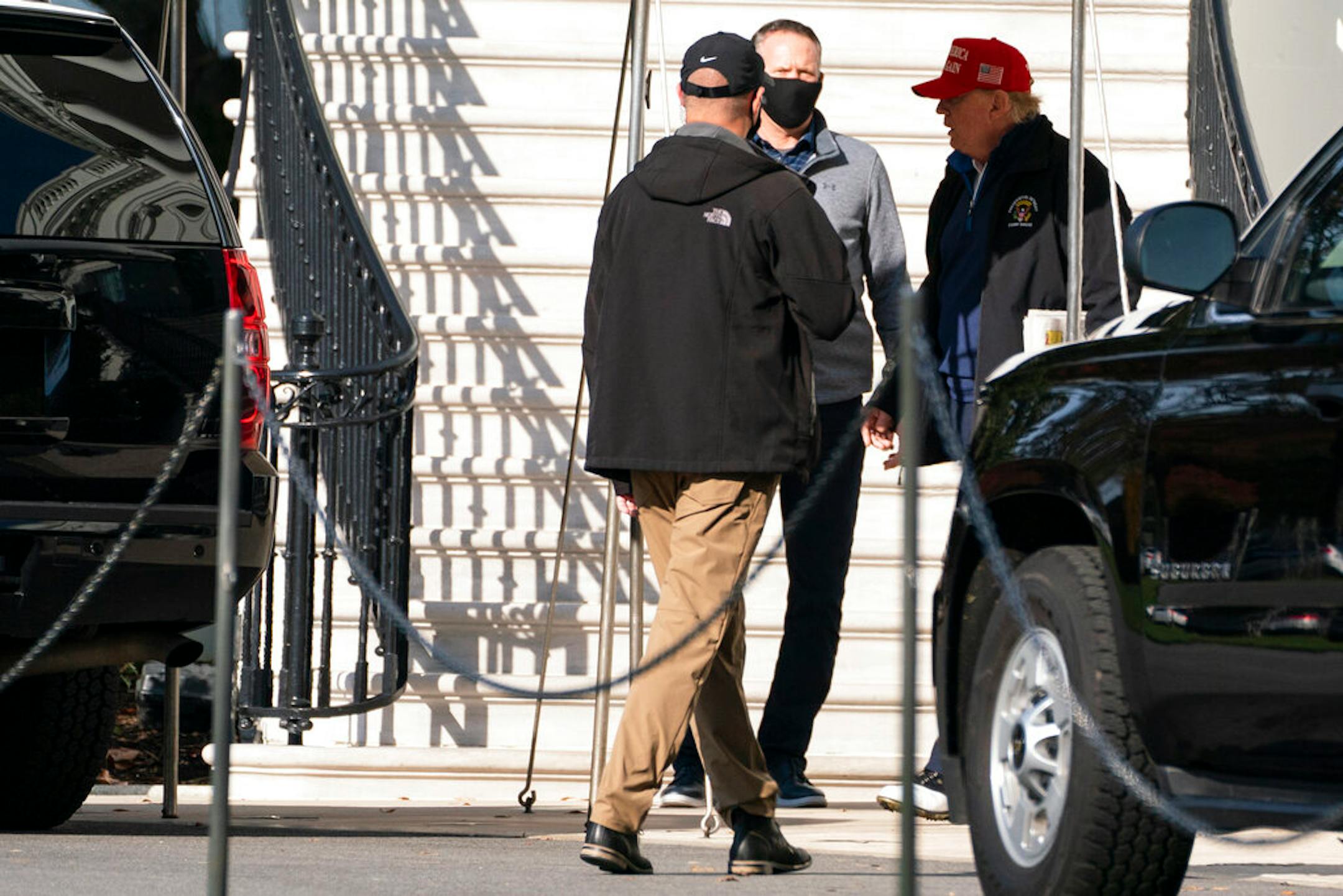 President Donald Trump walks out of the White House, Saturday, Nov. 14, 2020, in Washington. (AP Photo/Evan Vucci)