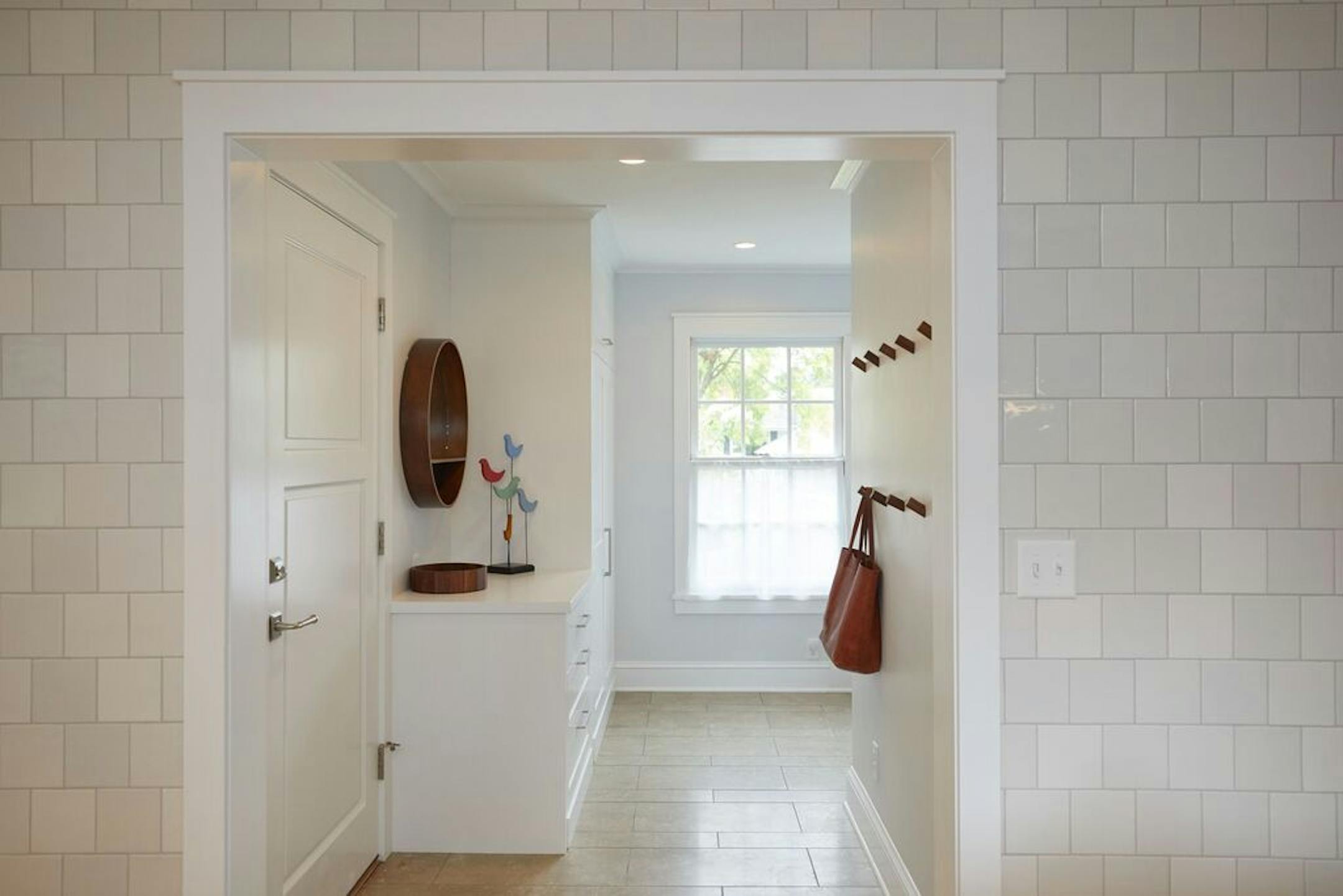 The new mudroom from the kitchen.