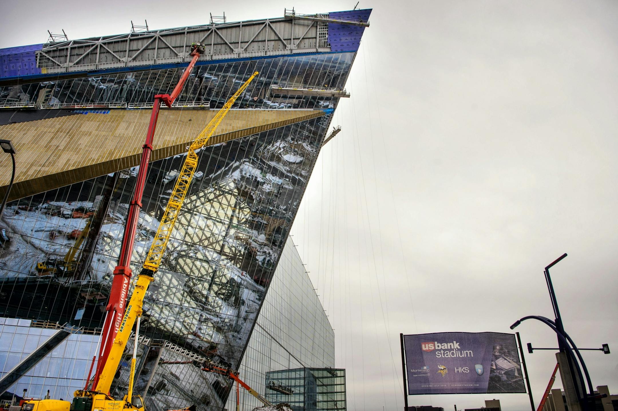 US Bank Stadium where the Minnesota Vikings will play in six months.