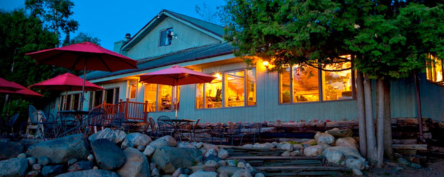 Gunflint Lodge at dusk. Photo courtesy of Gunflint Lodge