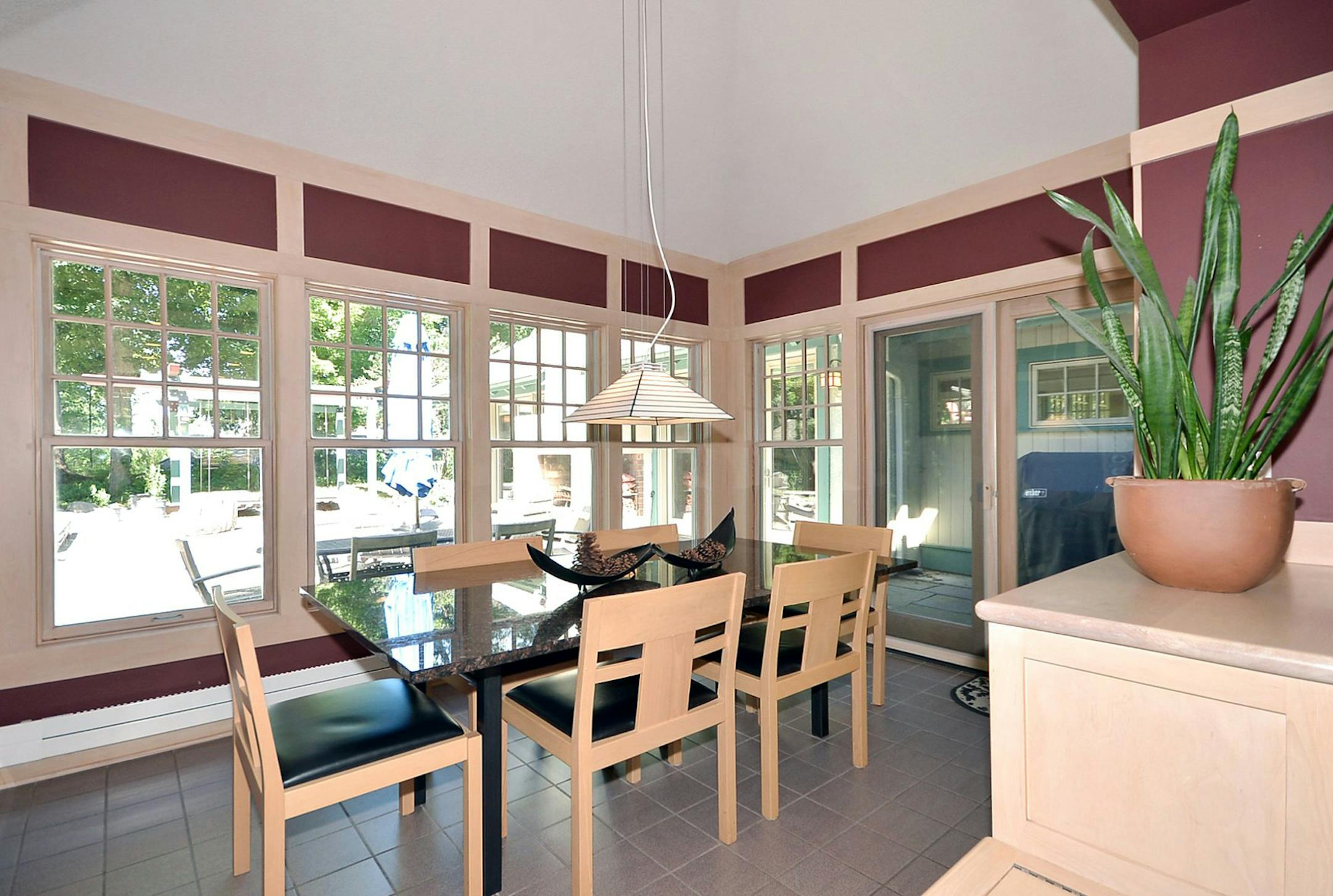 Dining room of Arts & Crafts Lake MInnetonka home for sale. provided by Coldwell Banker Burnet