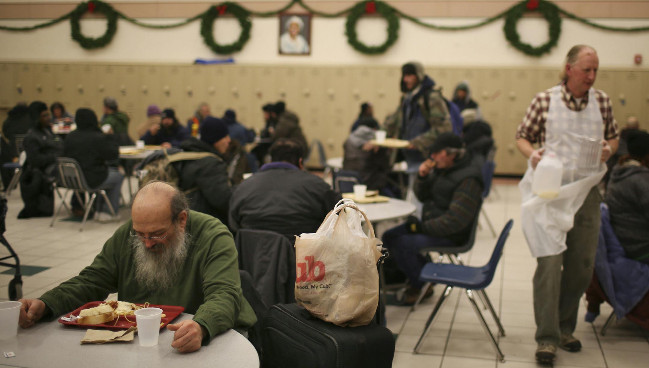 More than 200 people were served during Thursday&#x2019;s evening meal at the Dorothy Day Center in downtown St. Paul.