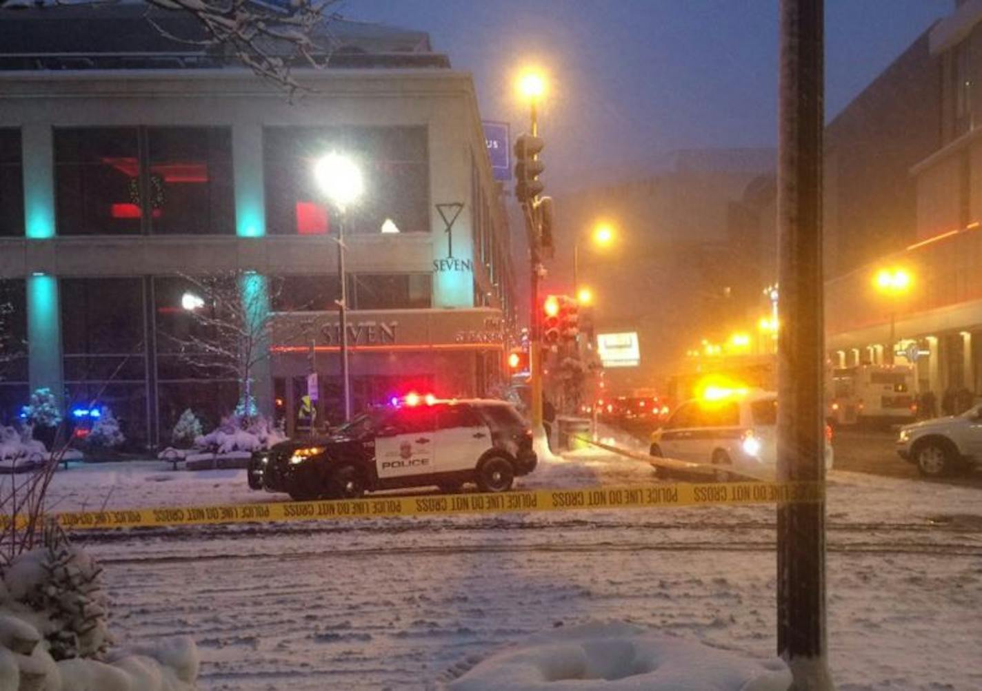 The scene of a fatal pedestrian-car collision on Wednesday, Feb. 2, 2106.