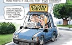 Sack cartoon: Twin Cities traffic