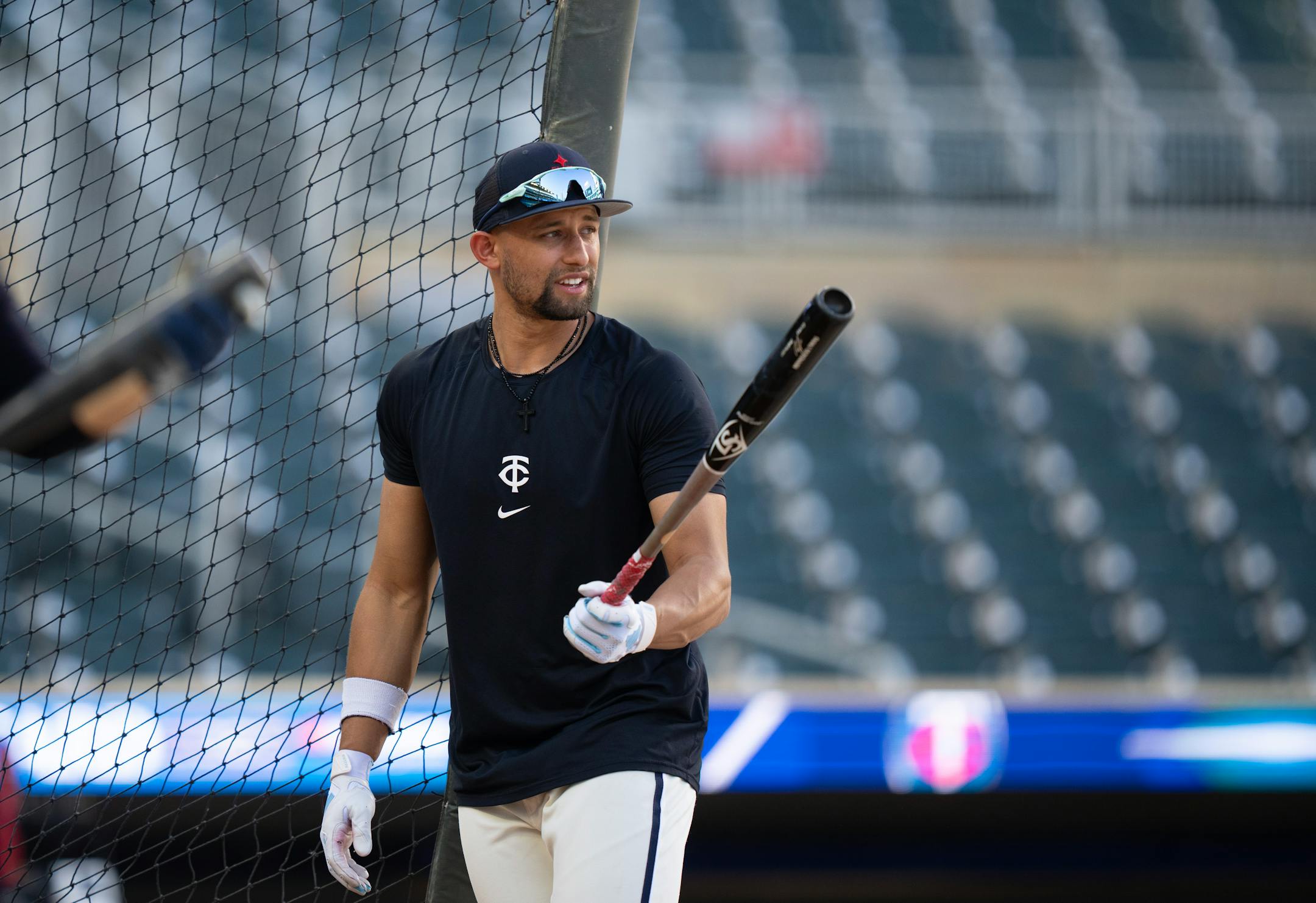 Royce Lewis stepped into the batting cage during practice Monday afternoon. The Minnesota Twins worked out at Target Field in Minneapolis Monday, October 2, 2023, the day before they face the Toronto Blue Jays in an American League Wild Card Playoff Series.