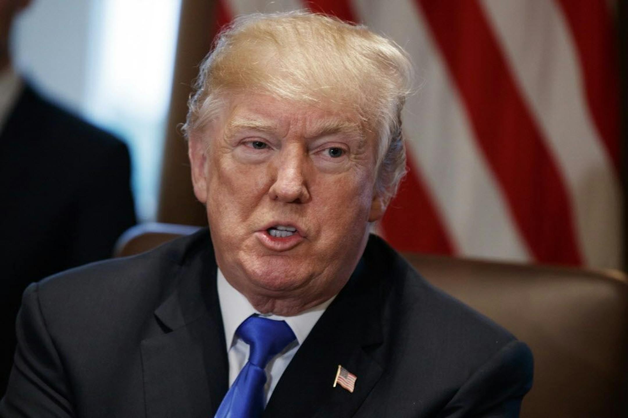President Donald Trump speaks during a cabinet meeting at the White House, Wednesday, Dec. 20, 2017, in Washington.