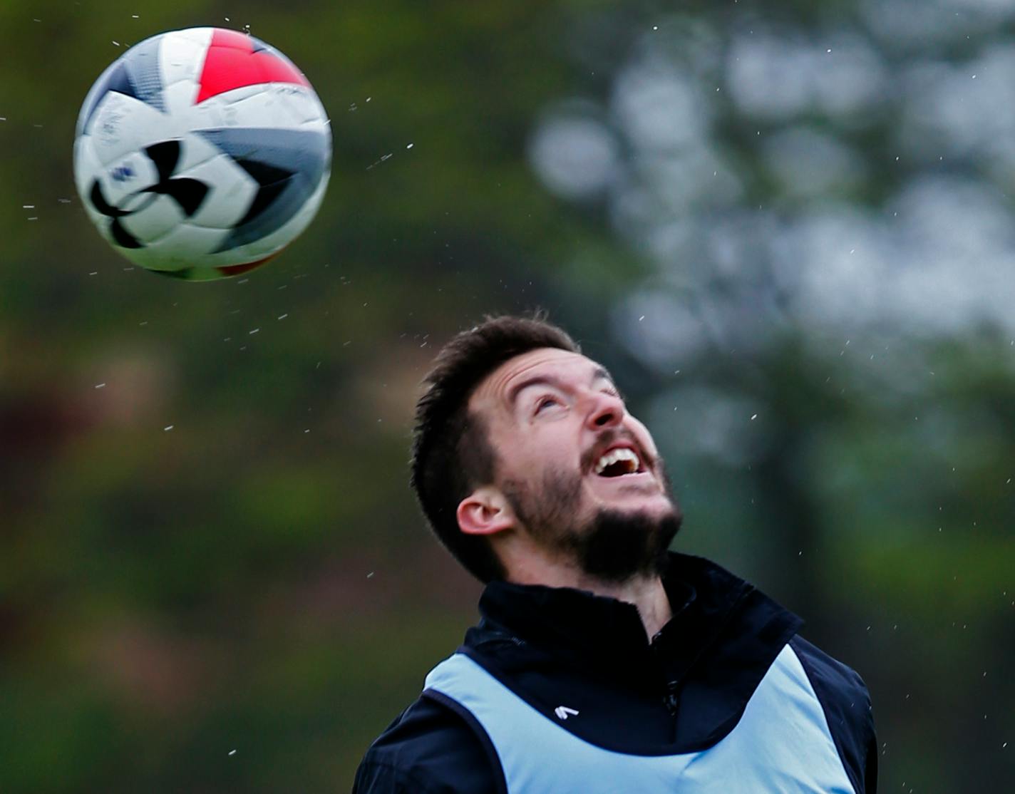 Minnesota United player Jeb Brovsky went through soccer drills during practice in Blaine.] Richard Tsong-Taatarii/rtsong-taatarii@startribune.com