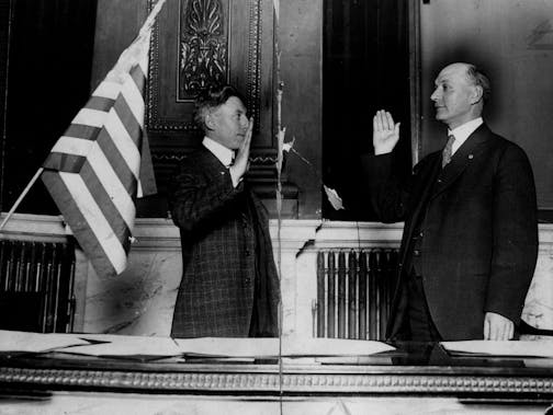 Thomas Van Lear, right, was elected the first Socialist mayor of Minneapolis in 1916.