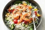 Shrimp and rice noodle salad, recipe from Beth Dooley. Credit: Mette Nielsen, Special to the Star Tribune