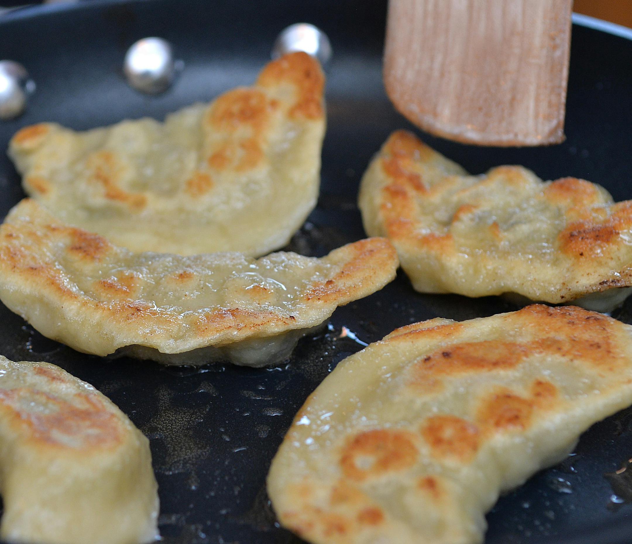 Saut&#x221a;&#xa9; the pierogies until golden. ] (SPECIAL TO THE STAR TRIBUNE/BRE McGEE)