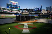 Target Field is prepped for the Wild Card Series that begins Tuesday. The Minnesota Twins worked out at Target Field in Minneapolis Monday, October 2,