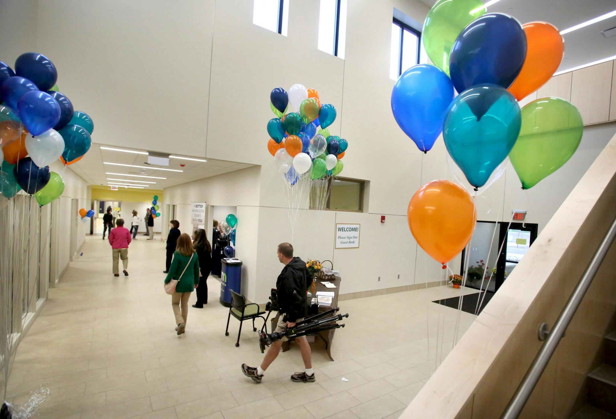 The Minnesota Security Hospital opened it's new $56 million facility to the public for a tour Wednesday, Oct. 12, 2016, in St. Peter, MN. Here, visitors and media members arrive for a tour of the new $56 million facility.