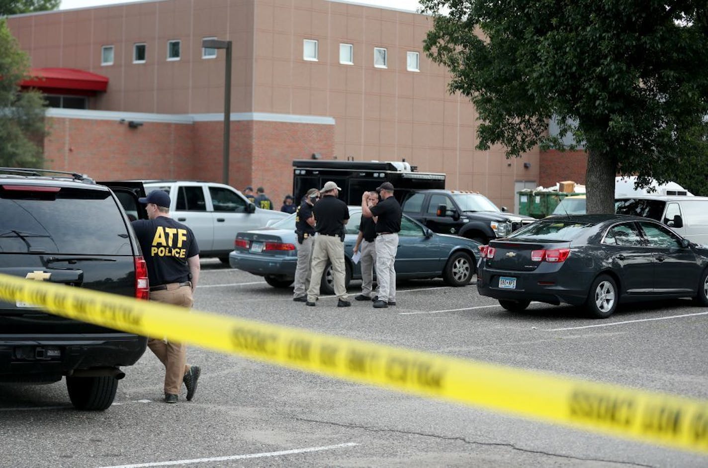 Police and federal authorities are investigating an early morning explosion Saturday at the Dar Al Farooq Islamic Center in Bloomington. No injuries were reported. One worshiper reportedly saw a pickup truck speed off.Saturday, Aug. 5, 2017, in Bloomington, MN. Here, law enforcement members outside the Dar Al Farooq Islamic Center.