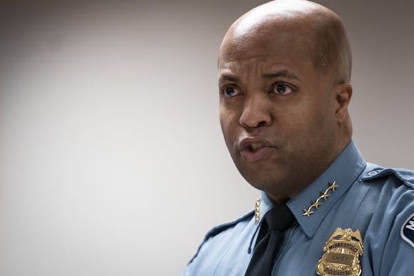 "Crime is occurring, the shootings, the carjackings, the robberies," Minneapolis Police Chief Medaria Arradondo said at a news conference Monday, Nov.