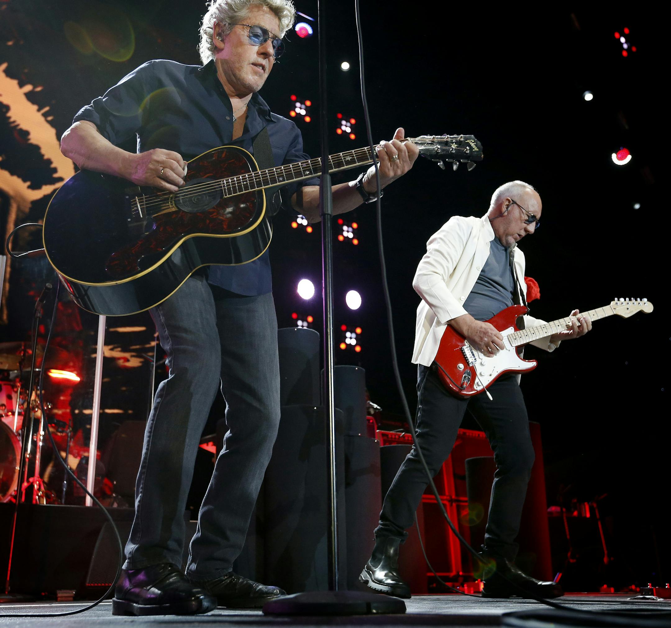 Singer Roger Daltrey and guitarist Pete Townshend of The Who performed at Target Center. ] CARLOS GONZALEZ cgonzalez@startribune.com - May 1, 2016, Minneapolis, MN, Target Center, The Who the legendary British rock group on its final tour