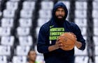 Mike Conley of the Timberwolves warmed up before Game 5 in Denver tonight. He was added to the injury report because of an Achilles' issue.