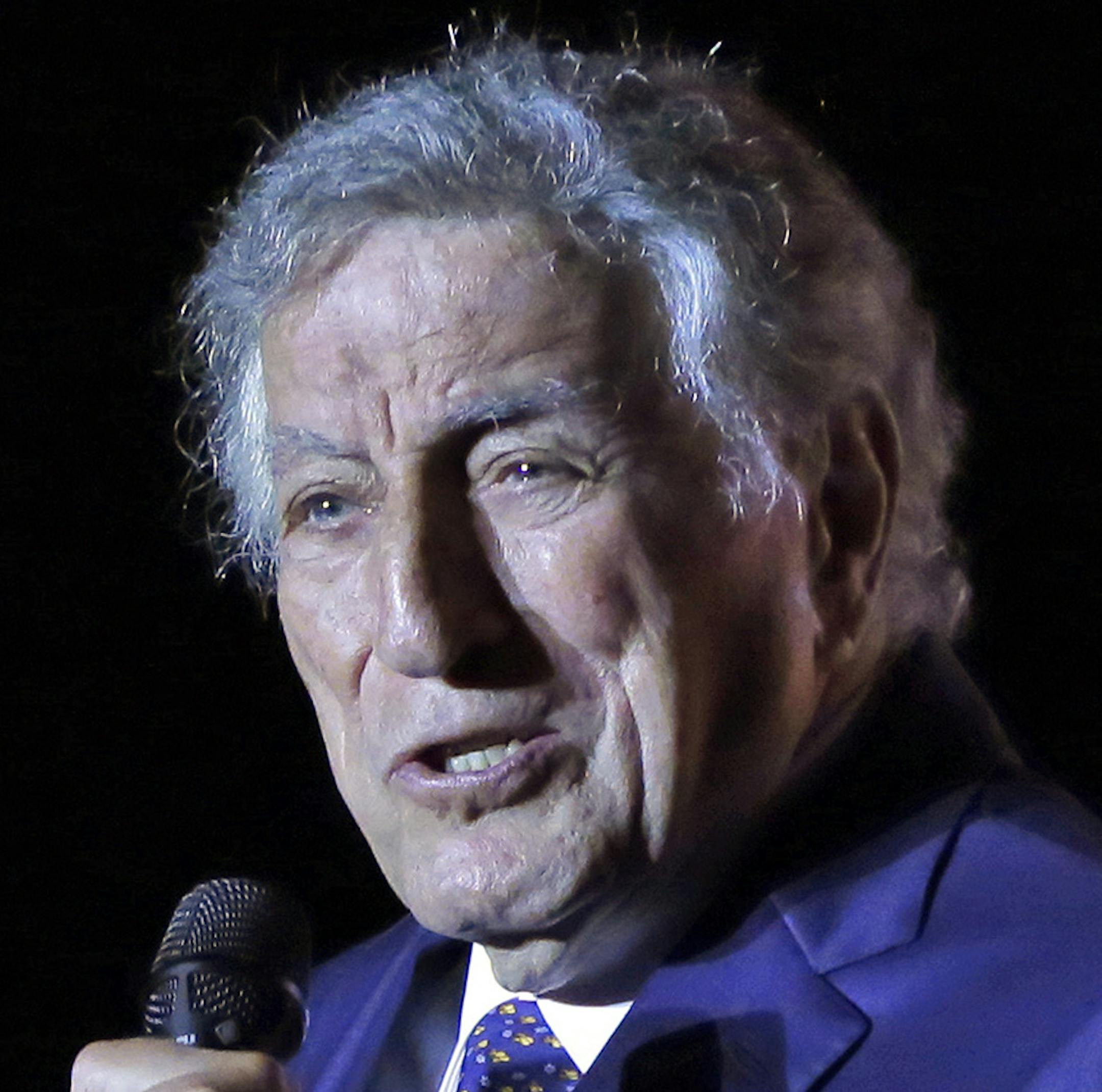 Singer Tony Bennett appears during WCBS 880 Presents A Night of New York Stories, at the Playstation Theater, in New York, Tuesday Aug. 8, 2017. (AP Photo/Richard Drew) ORG XMIT: OTKRD123