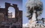 Ancient architecture in Palmyra, Syria, March 22, 2014. Militants from the Islamic State set off explosions around the Temple of Baalshamin, one of th