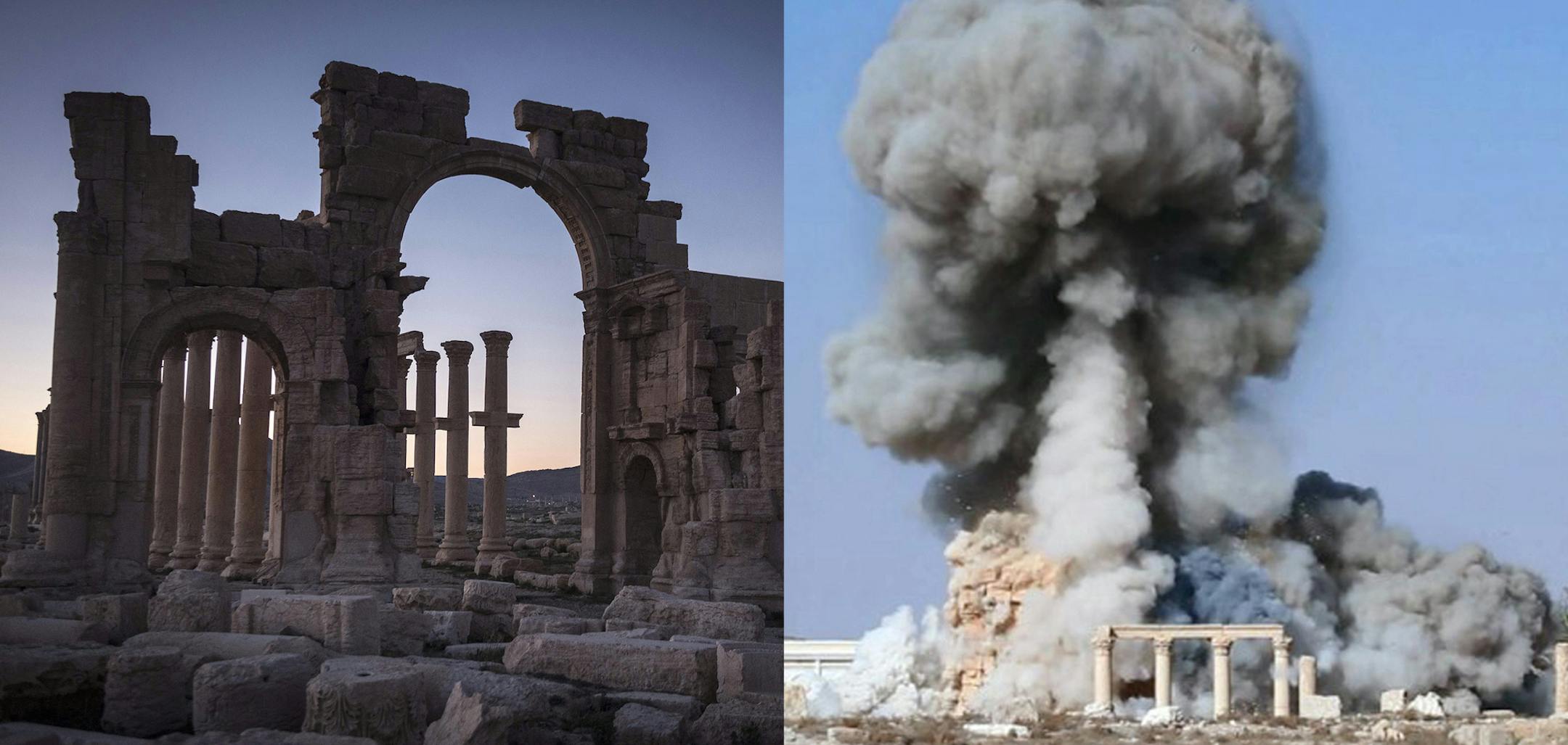 Ancient architecture in Palmyra, Syria, March 22, 2014. Militants from the Islamic State set off explosions around the Temple of Baalshamin, one of the most grand and well-preserved structures in the sprawling complex of ruins in Palmyra, activists and government officials said Aug. 24, 2015. This continues a pattern of destruction that they have visited upon historical sites across the territory they control there and in Iraq. (Sergey Ponomarev/The New York Times)This undated photo released Tue