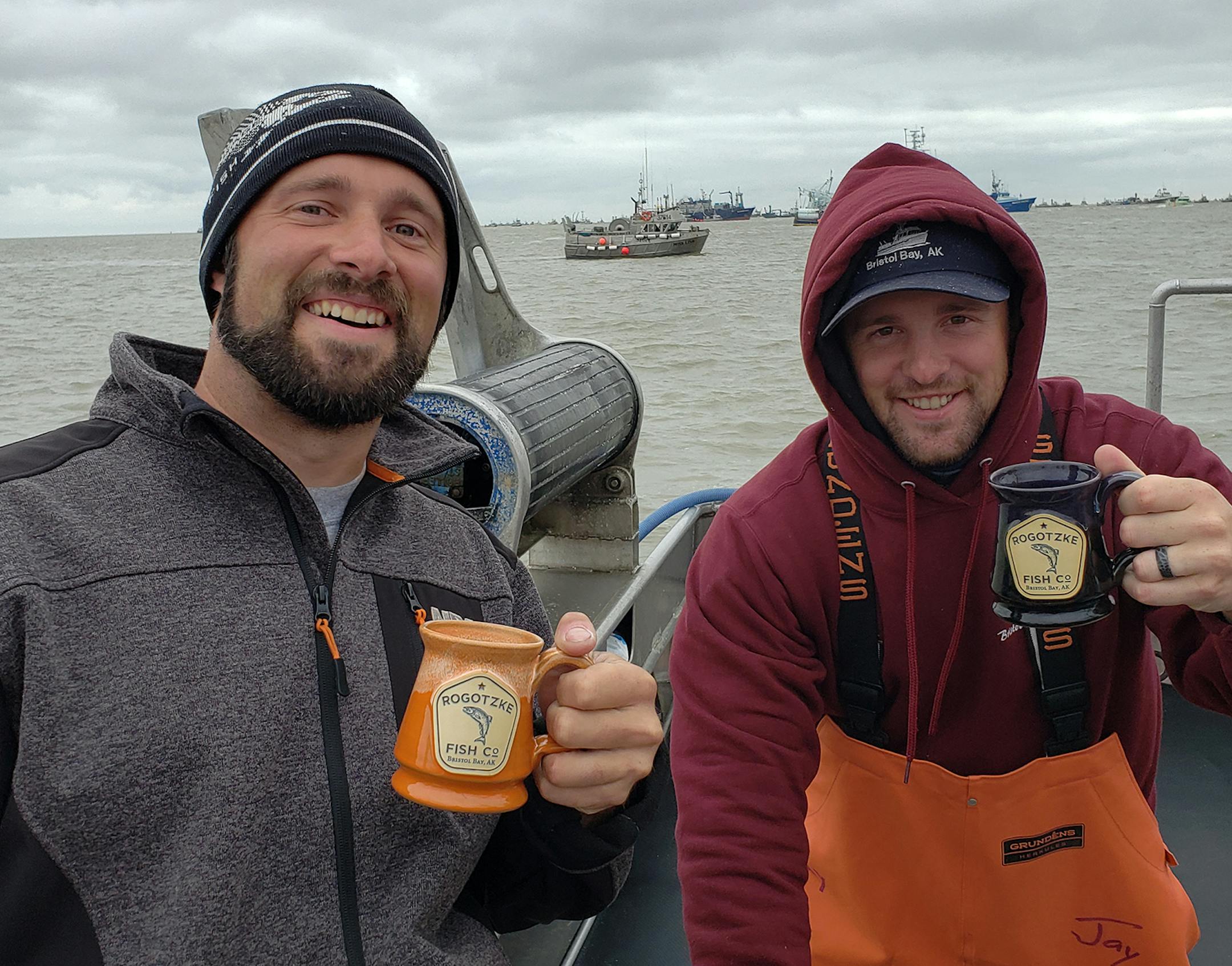 Provided by Tom Rogotzke Tom and Jay Rogotzke have morning coffee in Bristol Bay.