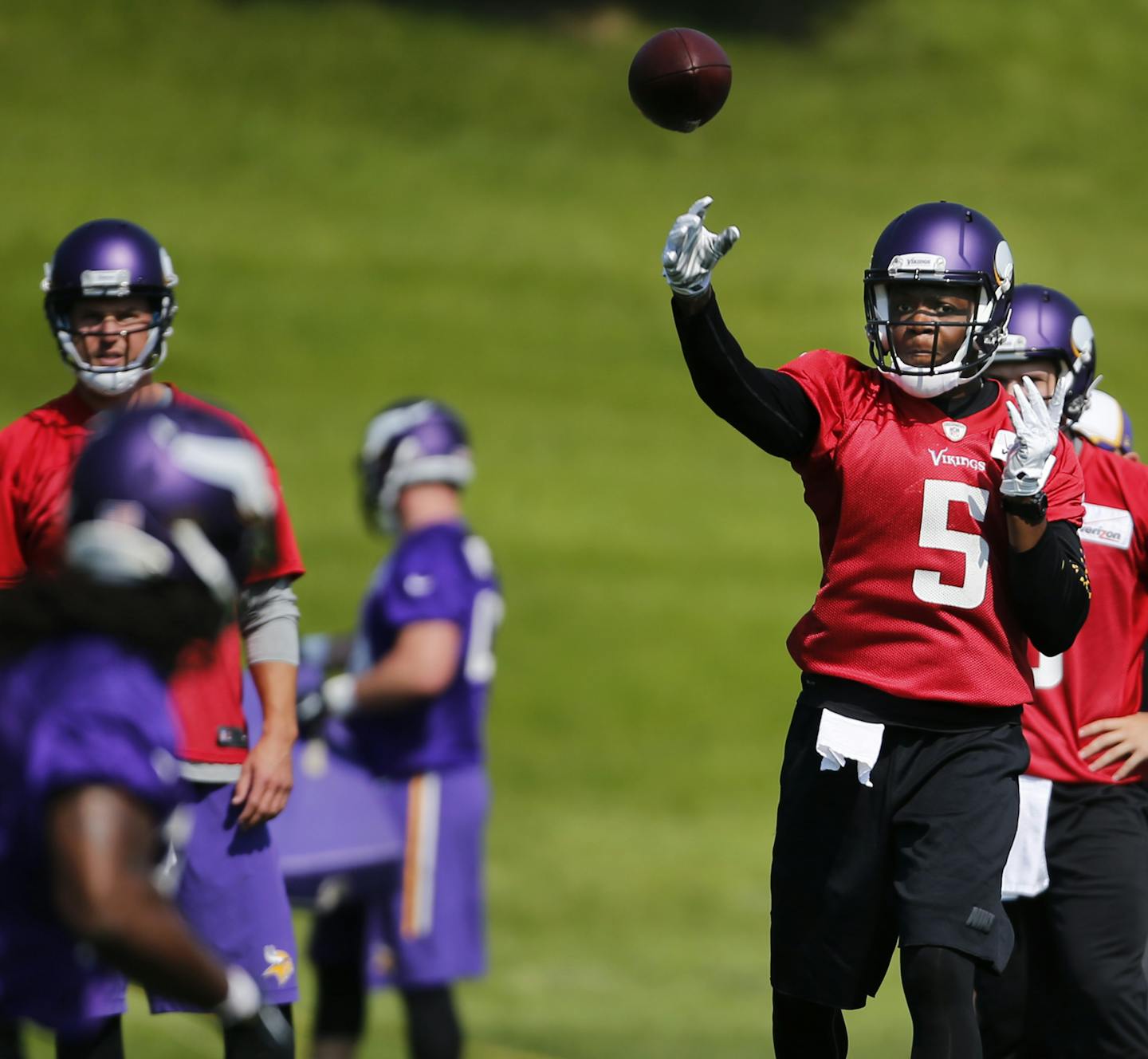 At OTA's at the Vikings' practice facility in Eden Prairie, .] Richard Tsong-Taatarii/rtsong-taatarii@startribune.com