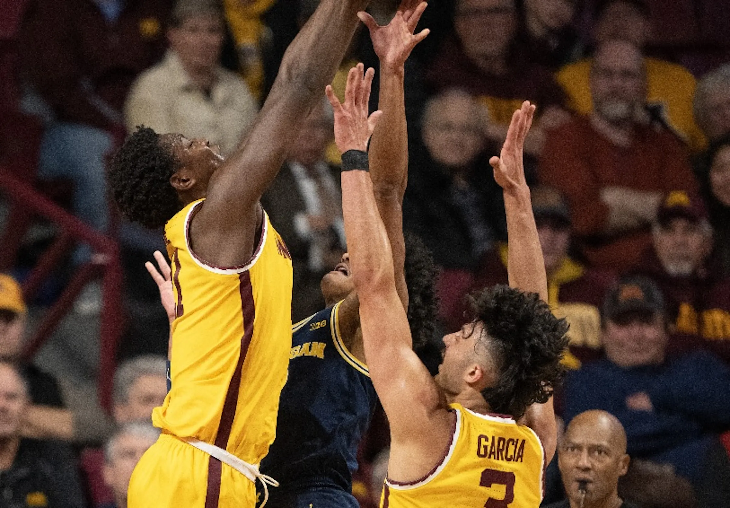 Gophers big men Dawson Garcia and Pharrel Payne; Hoosier coach Mike ...