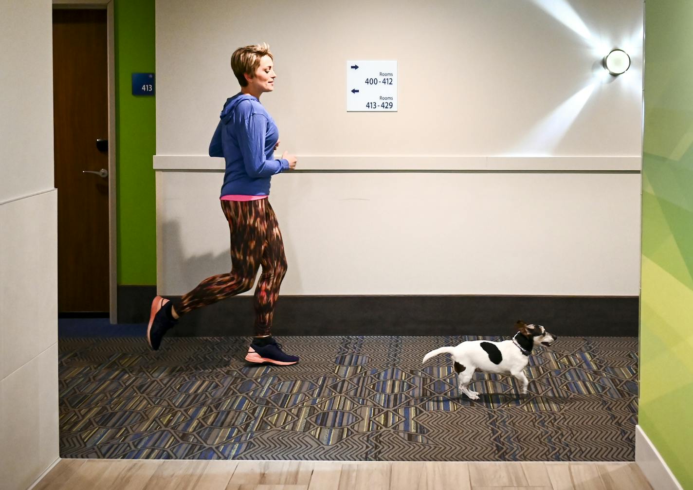 Jamie Yuccas gave her 15-year old Jack Rat Terrier, Dottie, a workout in the hotel hallway after a day of reporting in Barron, Wisc. ] Aaron Lavinsky &#xa5; aaron.lavinsky@startribune.com Former Minnesota anchor Jamie Yuccas is a rising star at CBS News and has become the network's go-to person on all major stories that have a Minnesota dateline. We photograph Yuccas before and after she reports live from Barron, Wisc., on the trial of Jake T. Patterson, accused of kidnapping Jayme Closs in Octo