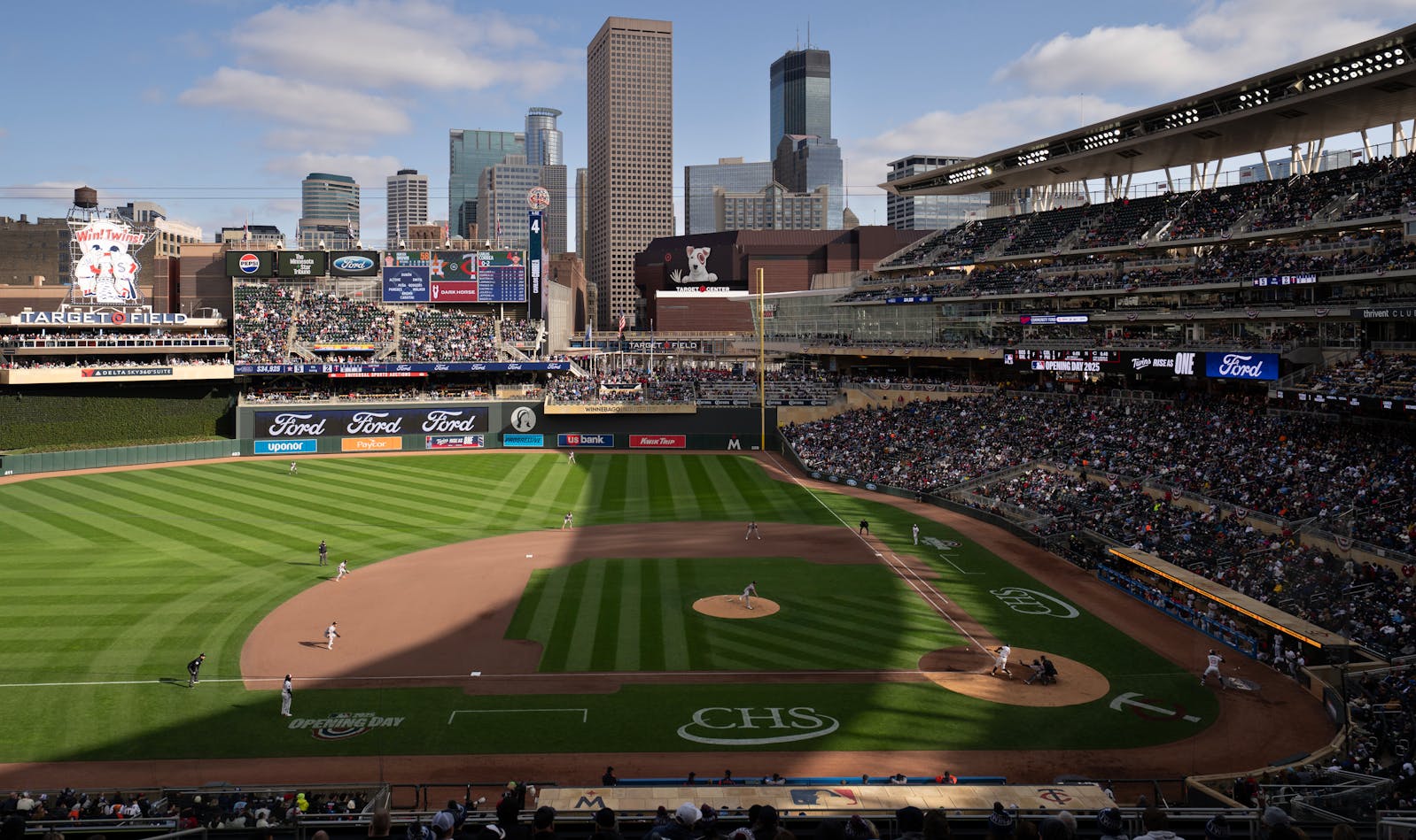 Target Field shown during their Home Opener game against the Houston Astros on April 3, 2025.