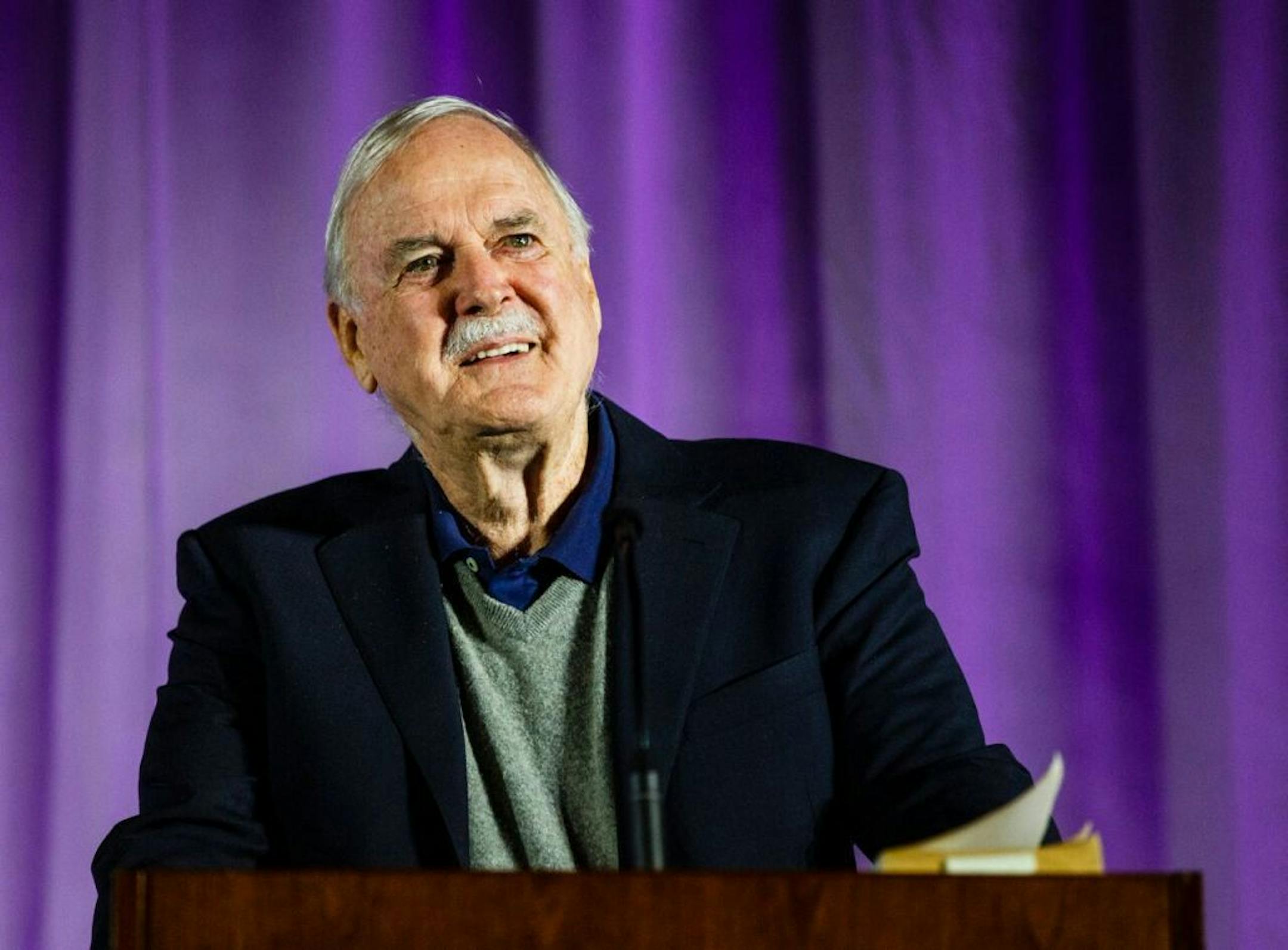 At age 76, comic actor and writer John Cleese comes across as eager to learn.