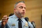 Minneapolis Police Chief Brian O’Hara speaks during a press conference Wednesday, March 6, 2024 at the City of Minneapolis Public Service Building i