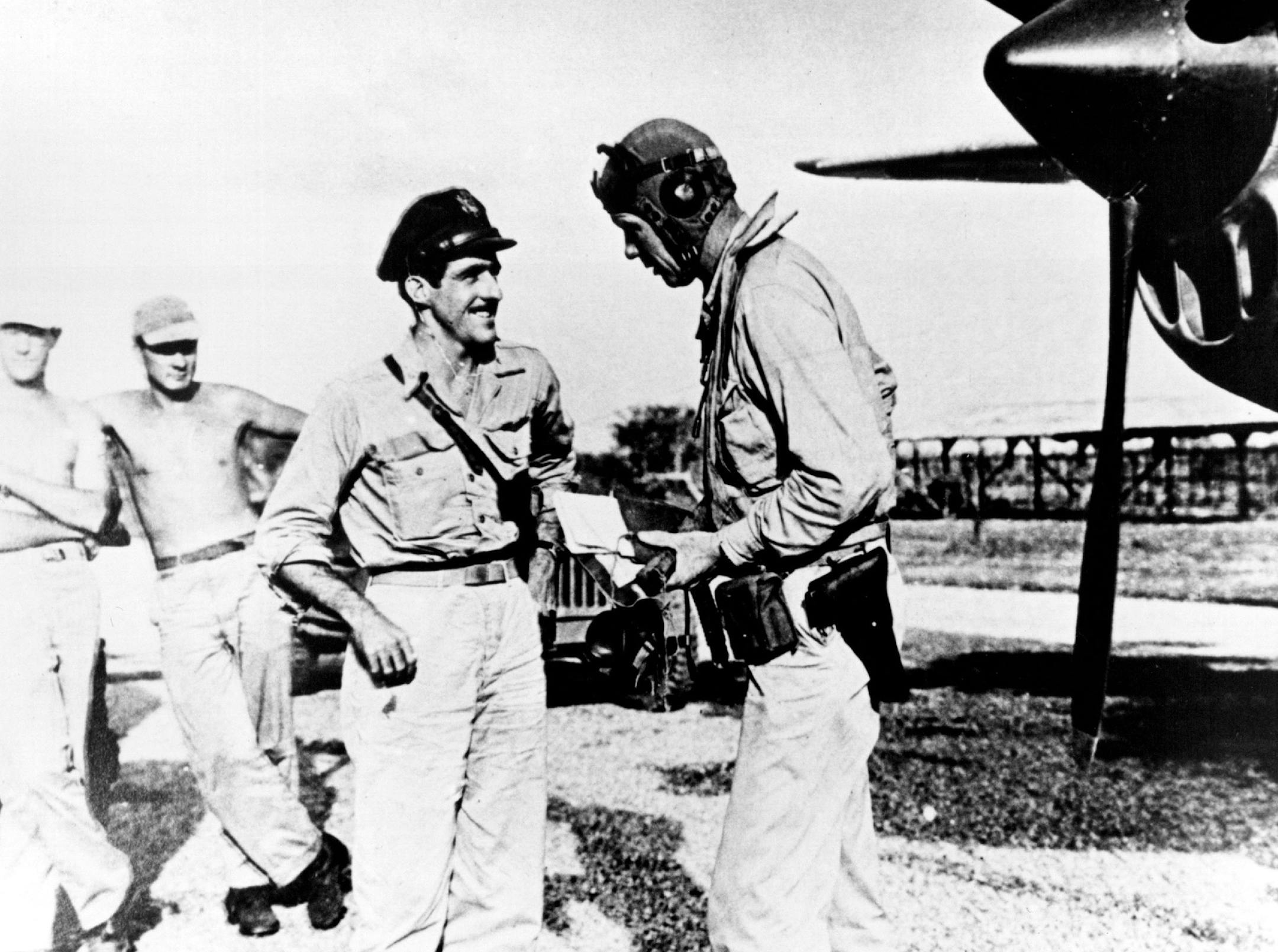 Charles Lindbergh in the South Pacific During World War II (1944). ORG XMIT: MIN2017091318355746