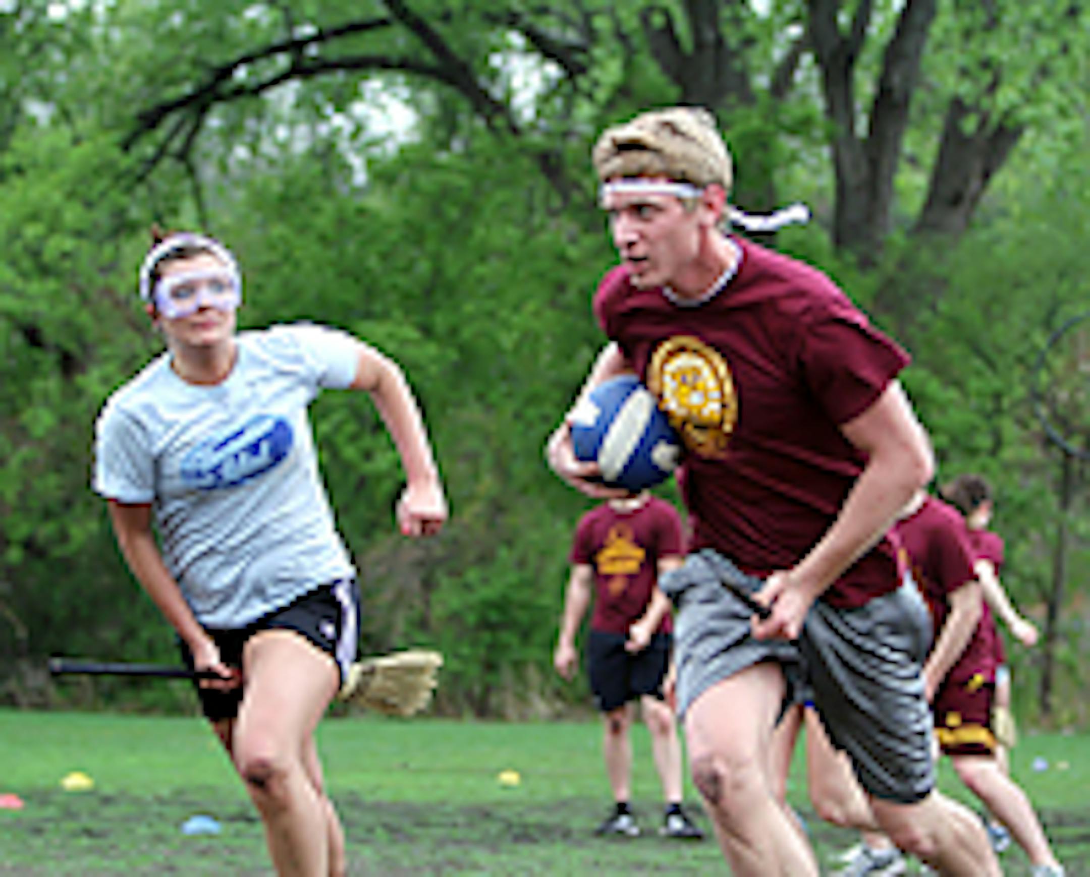 Chaser Steve Rylander hustled past an opponent with the quaffle