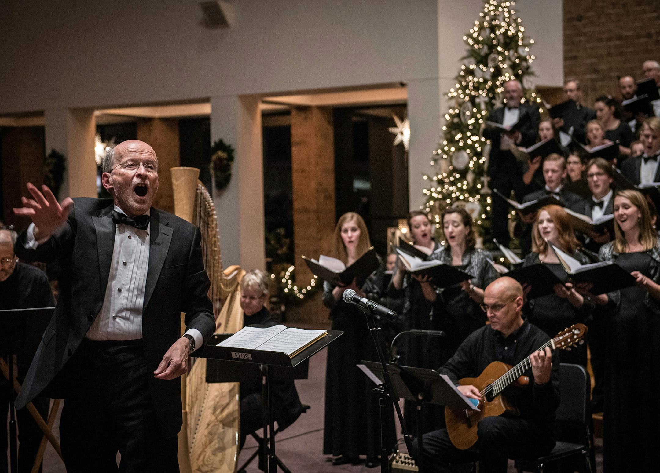 Philip Brunelle conducted VocalEssence in the “Welcome Christmas” program Saturday in Apple Valley.